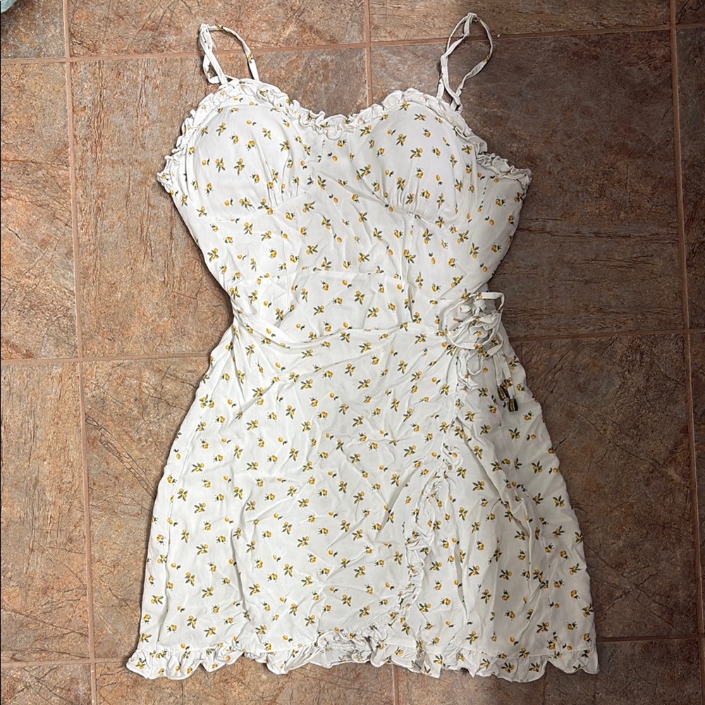 Rue21 White Ruched Sundress Sleeveless Mini